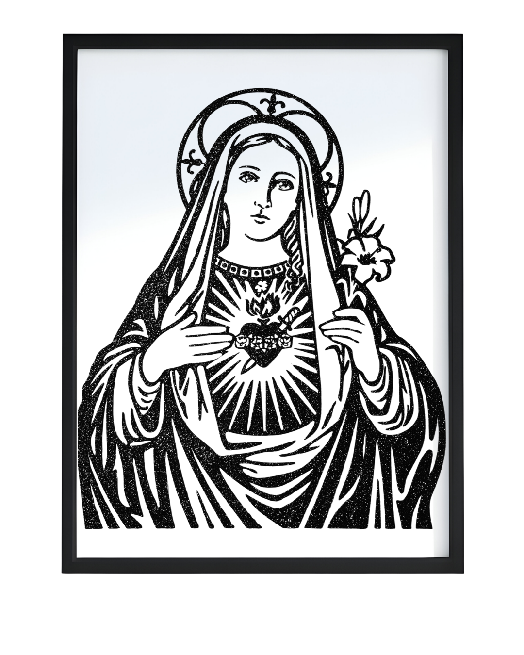 Glow in the Dark Virgin Mary Wall Art – CNC/Laser Cut Decor