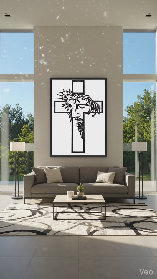 Glow in the Dark Jesus Wall Art - CNC/Laser Cut Decor