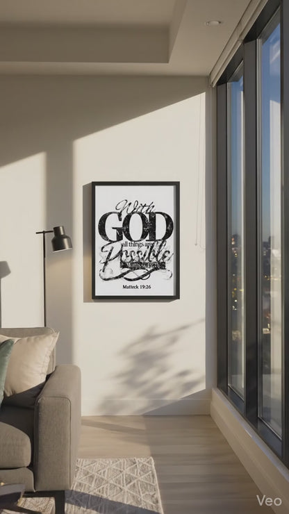 Glow in the Dark With God Wall Art - CNC/Laser Cut Decor