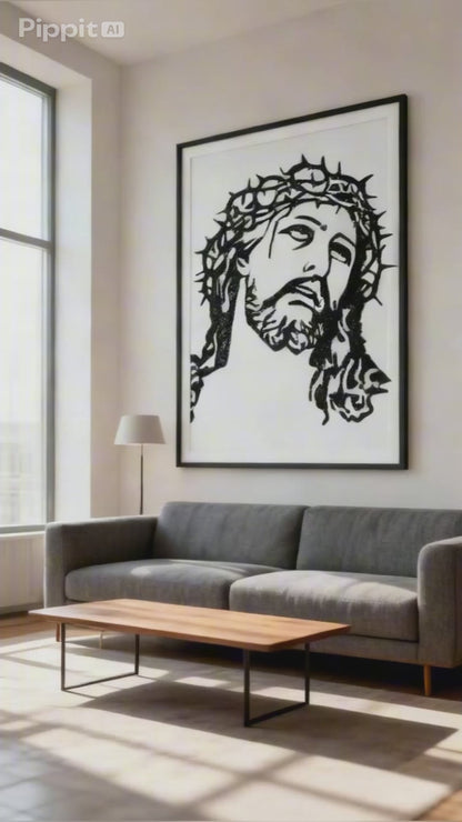 Glow in the Dark Jesus Wall Art II - CNC/Laser Cut Decor