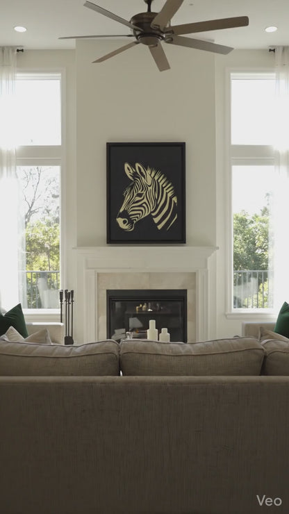 Glow in the Dark Zebra Wall Art - CNC/Laser cut Decor